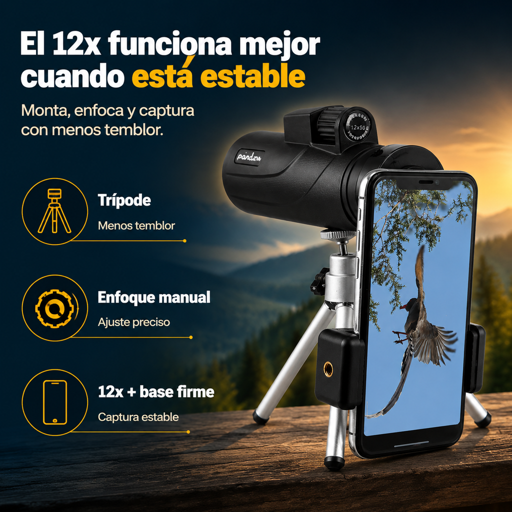 Monocular Telescópico HD Visión Nocturna